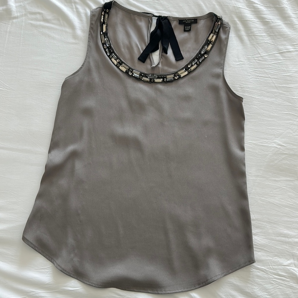 ANN TAYLOR jeweled tank XXSP
